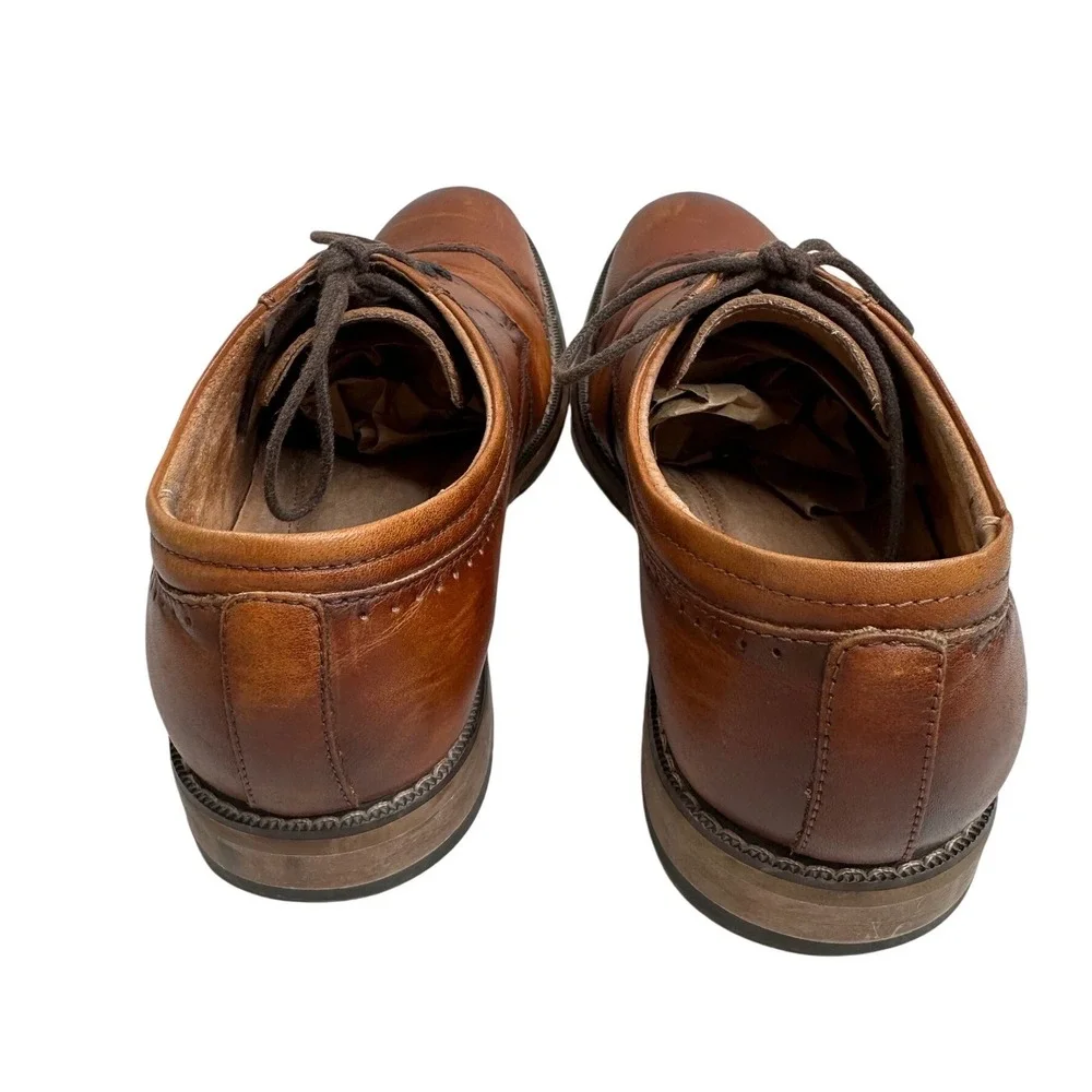 Stacy Adams‎ Men's Tan Leather Cap Toe Oxford Dress Shoes 25304-221 Brown 8.5M